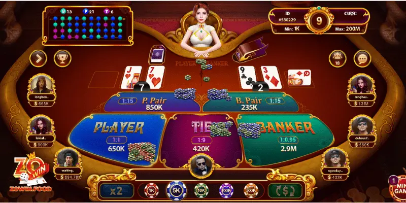 Top 6 Trang Baccarat Trực Tuyến Uy Tín Hàng Đầu 1 Baccarat ZOWIN khẳng định đẳng cấp